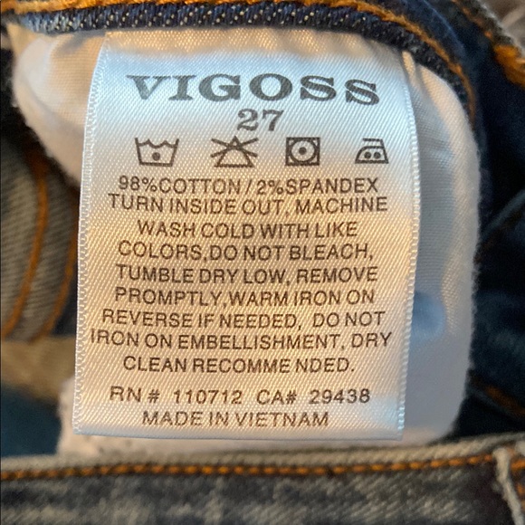 Vigoss Women's Straight Leg Jeans - Dark Blue - Picture 6 of 6